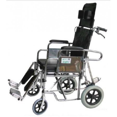 Silla de ruedas reclinable con inodoro