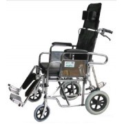 Silla de ruedas reclinable con inodoro